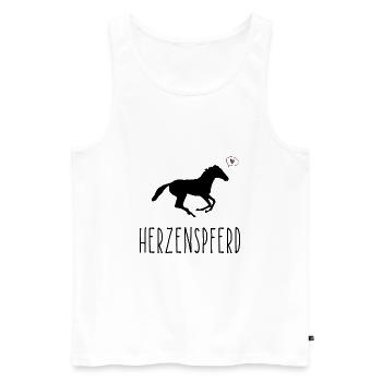 Pferdesprüche Pferdekopf Reiterin Reitsprüche - Männer Premium Bio Tank Top - Weiß - Vorne - AI Model Male 178 light (178cm)