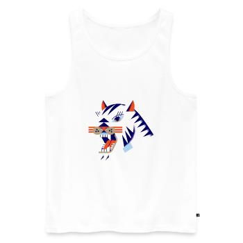 chinese, asian, china, japanese, japan, cute - Männer Premium Bio Tank Top - Weiß - Vorne - Michal (187cm)