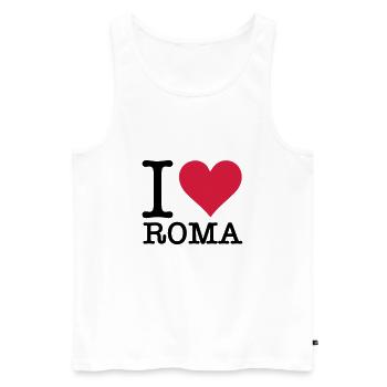 Ich liebe Rom - Männer Premium Bio Tank Top - Weiß - Vorne - AI Model Male 178 light (178cm)