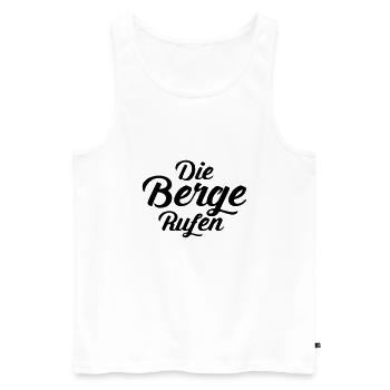 Die Berge - Männer Premium Bio Tank Top - Weiß - Vorne - Michal (187cm)