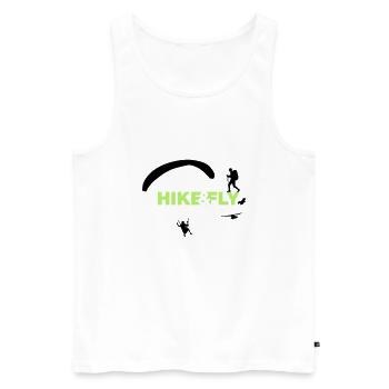 Hike Fly - Männer Premium Bio Tank Top - Weiß - Vorne - AI Model Male 178 light (178cm)