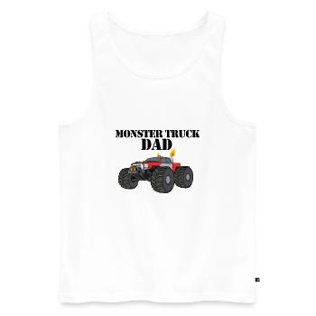 Monster truck DAD - Männer Premium Bio Tank Top - Weiß - Vorne - Michal (187cm)