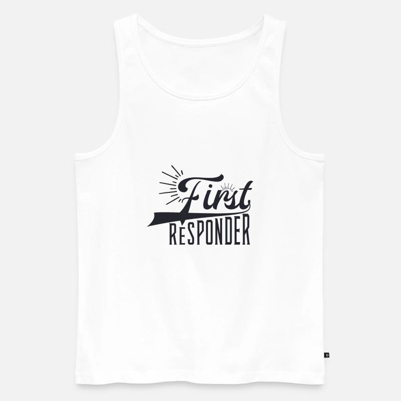 First Responder - Männer Premium Bio Tank Top - Weiß