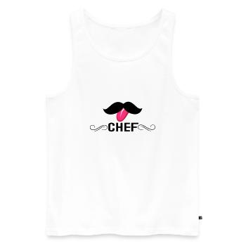chef - Débardeur bio Premium Homme - blanc - Devant - Michal (187cm)