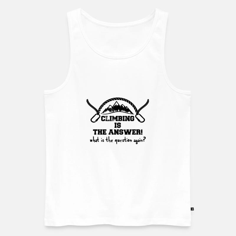 Klettern - Bergsteiger - Geschenkidee - Männer Premium Bio Tank Top - Weiß