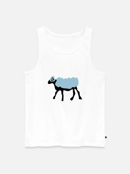 sheep_farm_animal - Männer Premium Bio Tank Top - Weiß