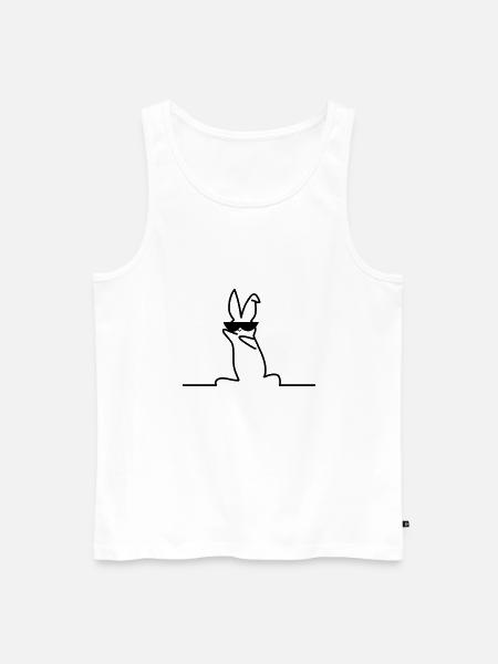 cool bunny - Men's Premium Organic Tank Top - white