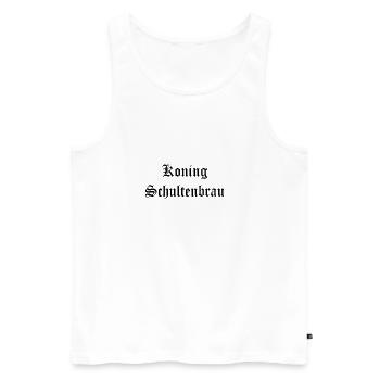 Koning schultenbrau original - Men's Premium Organic Tank Top - white - Front - AI Model Male 178 light (178cm)