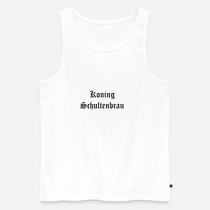 Koning Schultenbräu Original - Männer Premium Bio Tank Top - Weiß
