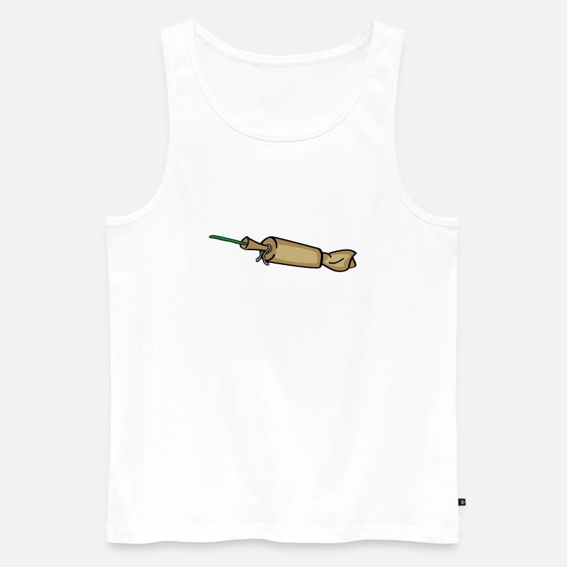 Spanish Cracker Firecracker - Men's Premium Organic Tank Top - white