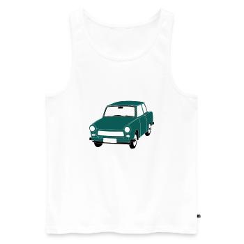 Car - Men's Premium Organic Tank Top - white - Front - Michal (187cm)