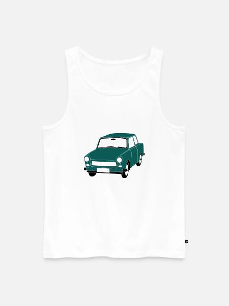 Car - Men's Premium Organic Tank Top - white