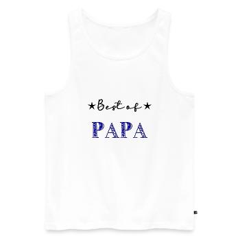 VATERTAG. ALLES GUTE ZUM GEBURTSTAG, PAPA. PAPA. ALLES GUTE ZUM GEBURTSTAG - Männer Premium Bio Tank Top - Weiß - Vorne - Michal (187cm)