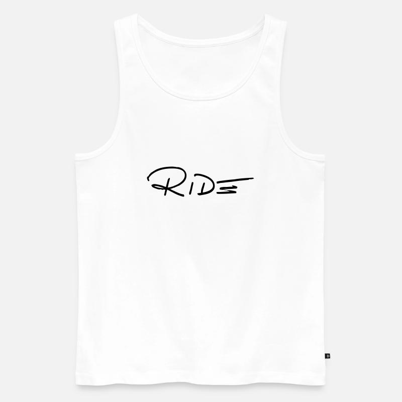RIDE - Männer Premium Bio Tank Top - Weiß