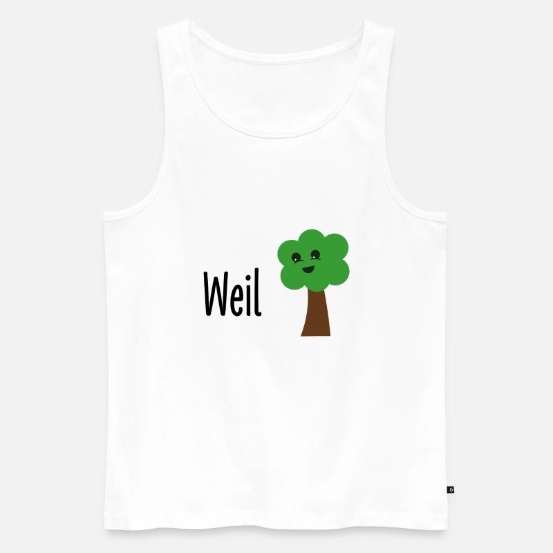 Weil Baum - Männer Premium Bio Tank Top - Weiß