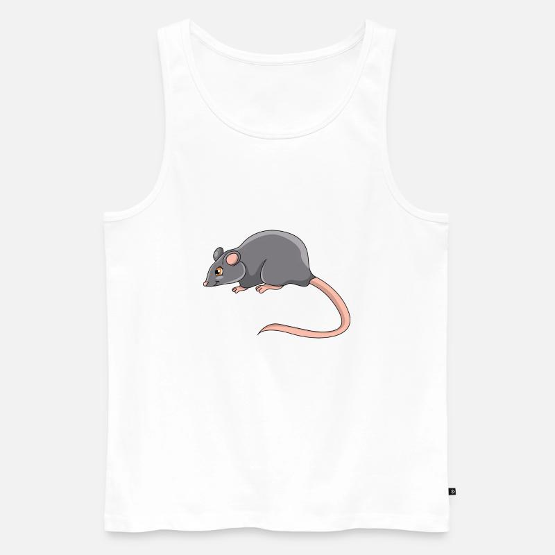 Ratte - Männer Premium Bio Tank Top - Weiß