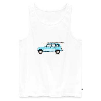 the french surfer - Débardeur bio Premium Homme - blanc - Devant - Michal (187cm)