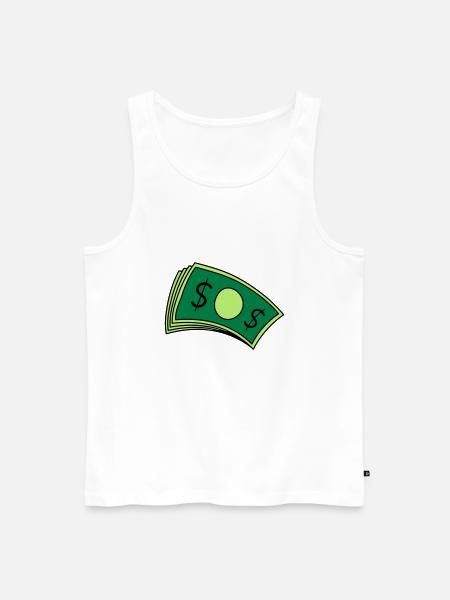 Piles d’argent de billets - Débardeur bio Premium Homme - blanc