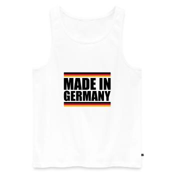 Made in Germany - Men's Premium Organic Tank Top - white - Front - AI Model Male 178 light (178cm)