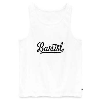Bassist - Männer Premium Bio Tank Top - Weiß - Vorne - AI Model Male 178 light (178cm)