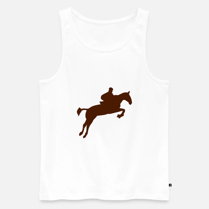 Springreiten Hindernis monte1 - Männer Premium Bio Tank Top - Weiß