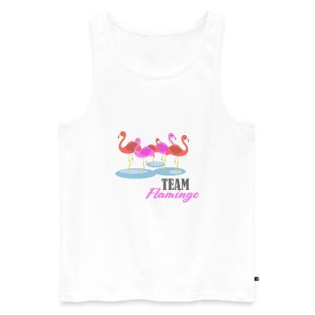 Flamingo Team Group Swarm - Débardeur bio Premium Homme - blanc - Devant - Michal (187cm)