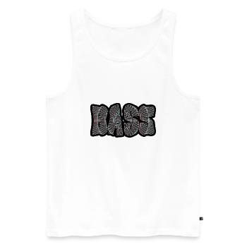 Bass Text 3D - Men's Premium Organic Tank Top - white - Front - AI Model Male 178 light (178cm)