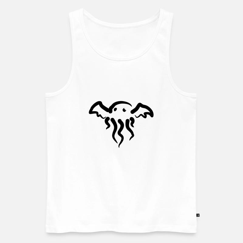 Cthulhu simple - Männer Premium Bio Tank Top - Weiß