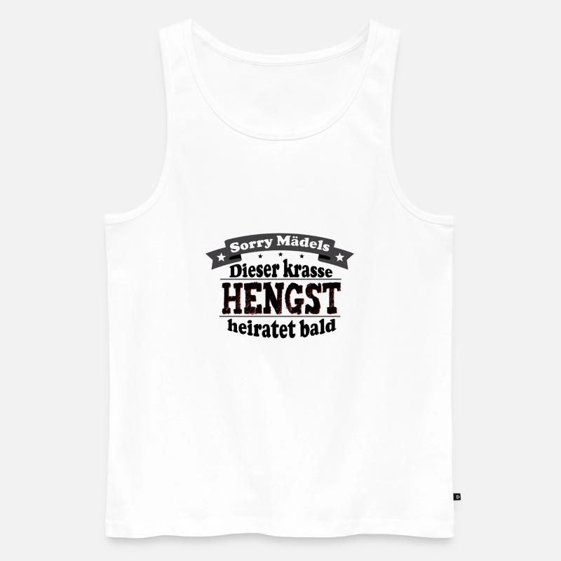 Junggeselle Junggesellenabschied poltern - Männer Premium Bio Tank Top - Weiß