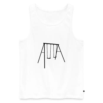 balançoire pour enfants b1 - Débardeur bio Premium Homme - blanc - Devant - AI Model Male 178 light (178cm)