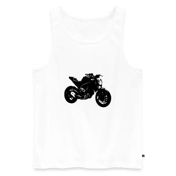 motorcycle monster - Men's Premium Organic Tank Top - white - Front - Michal (187cm)