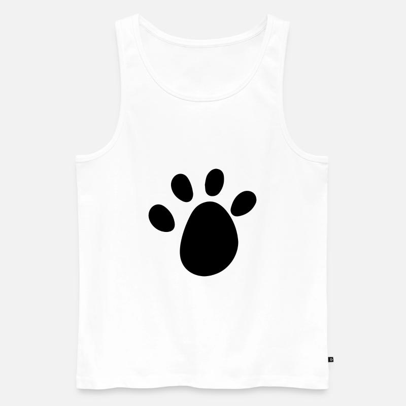 Tierpfote - Männer Premium Bio Tank Top - Weiß