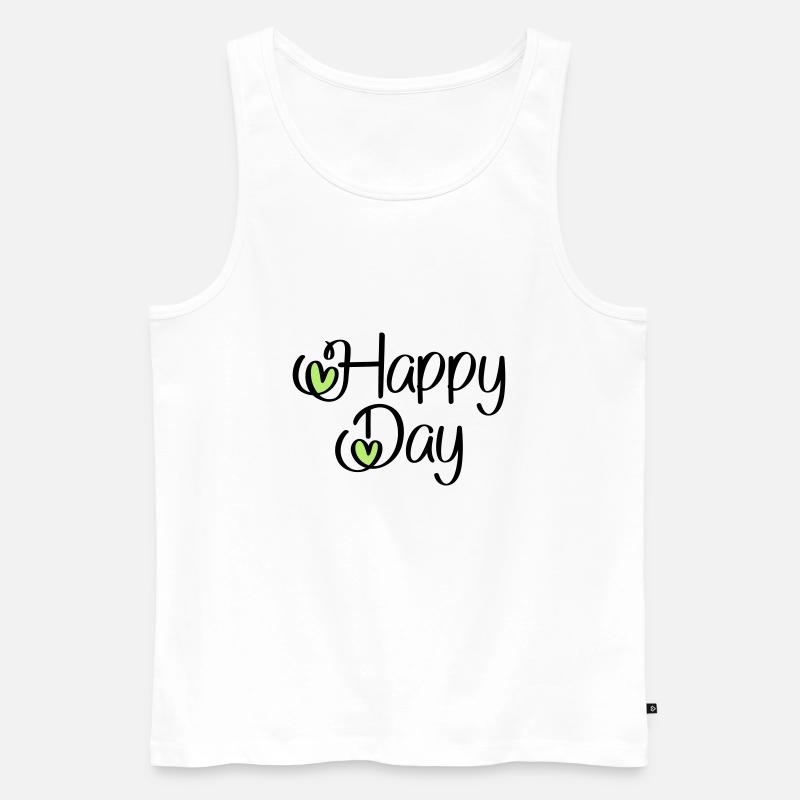 Happy Day - Männer Premium Bio Tank Top - Weiß