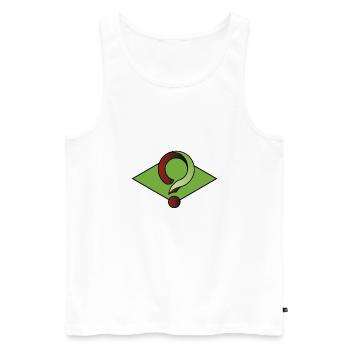 Der Benefice des Zweifels - Männer Premium Bio Tank Top - Weiß - Vorne - AI Model Male 178 light (178cm)