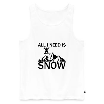 Snowboard Snowboarder - Débardeur bio Premium Homme - blanc - Devant - AI Model Male 178 light (178cm)