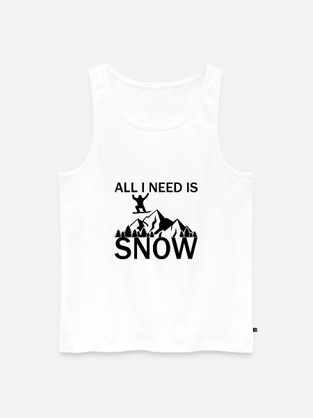 Snowboard Snowboarder - Men's Premium Organic Tank Top - white