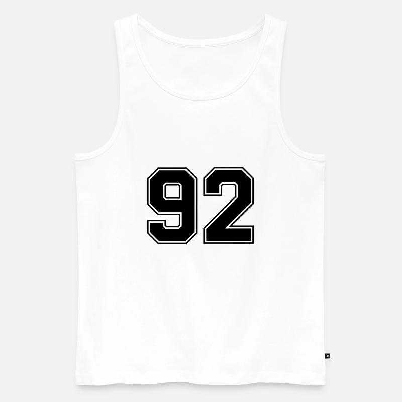 92 - Männer Premium Bio Tank Top - Weiß