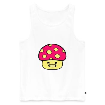 Bande dessinée champignon - Débardeur bio Premium Homme - blanc - Devant - Michal (187cm)