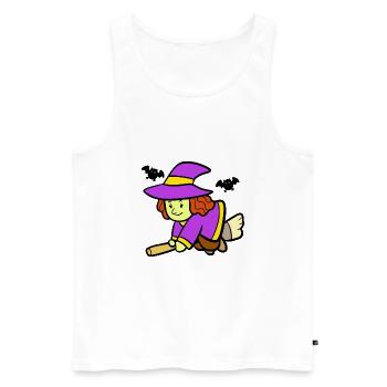 Witch - Men's Premium Organic Tank Top - white - Front - AI Model Male 178 light (178cm)
