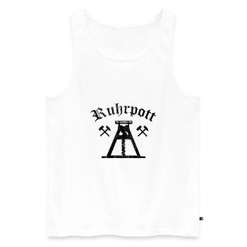 Ruhrpott Ruhrgebiet Motiv mit Zeche - Männer Premium Bio Tank Top - Weiß - Vorne - Michal (187cm)
