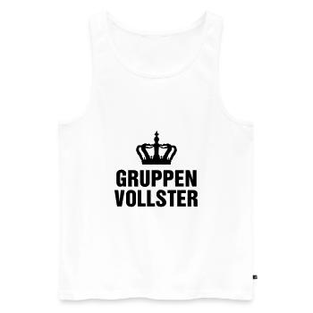 Gruppenvollster - Männer Premium Bio Tank Top - Weiß - Vorne - Michal (187cm)