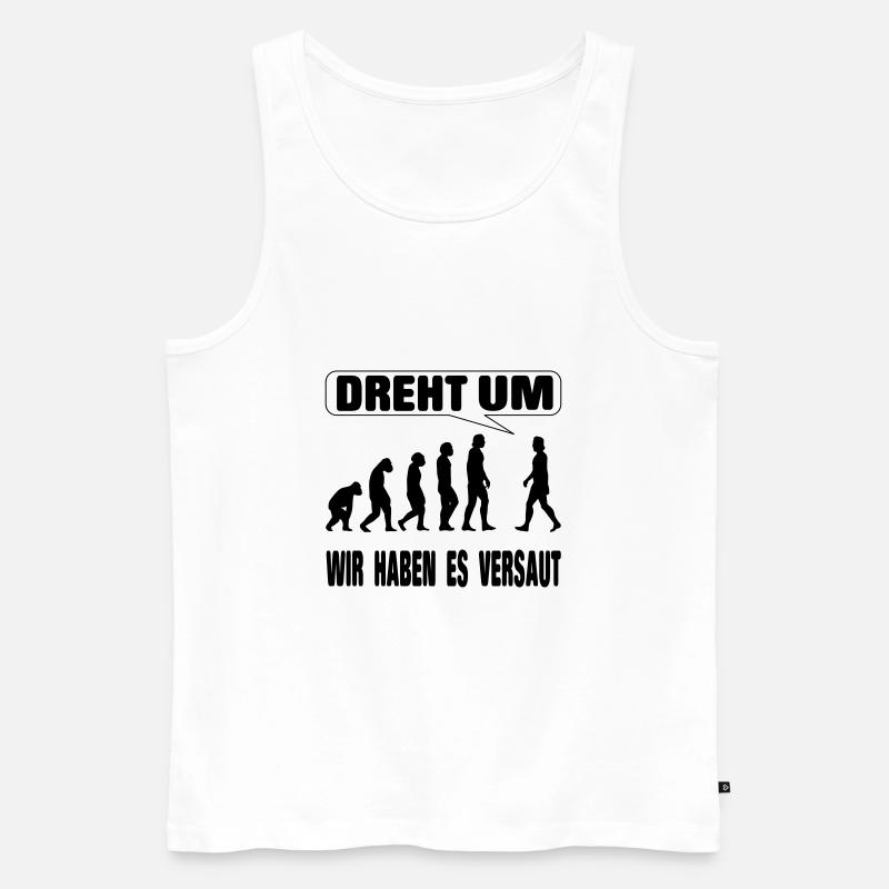Evolution - We screwed it up - Men's Premium Organic Tank Top - white