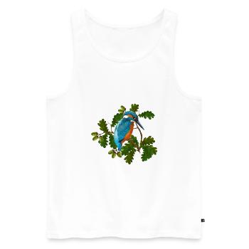 Vogel - Männer Premium Bio Tank Top - Weiß - Vorne - AI Model Male 178 light (178cm)