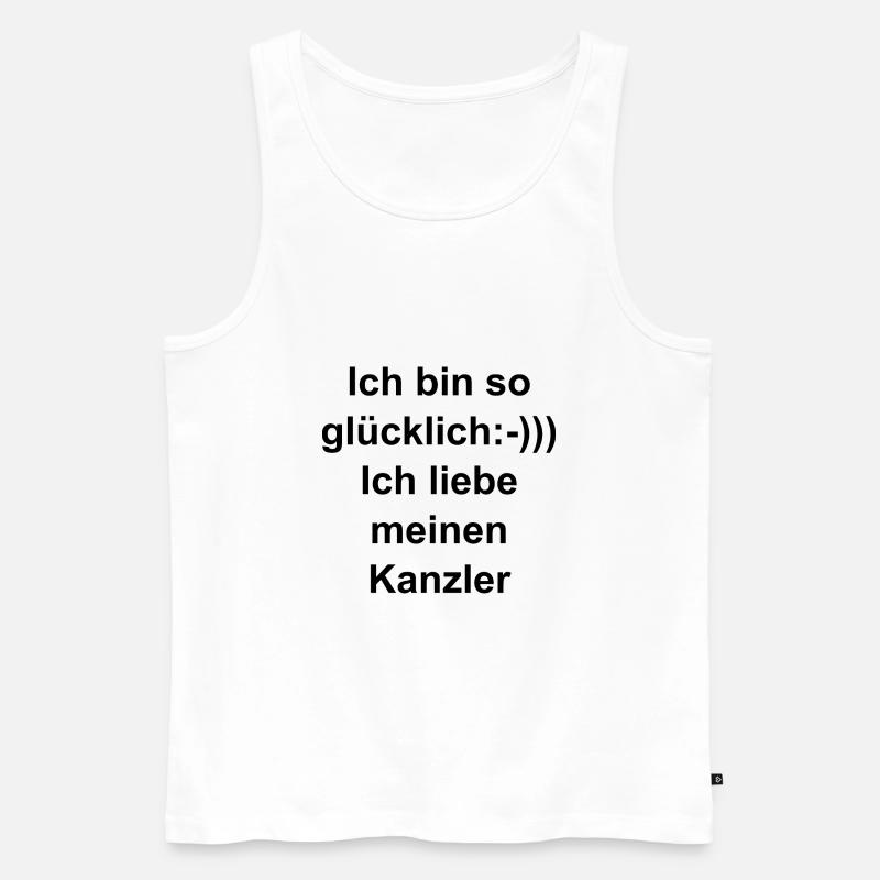 Ich bin so Glücklich - Männer Premium Bio Tank Top - Weiß
