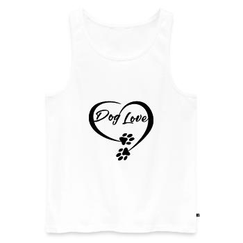 Amour de chien - Débardeur bio Premium Homme - blanc - Devant - Michal (187cm)