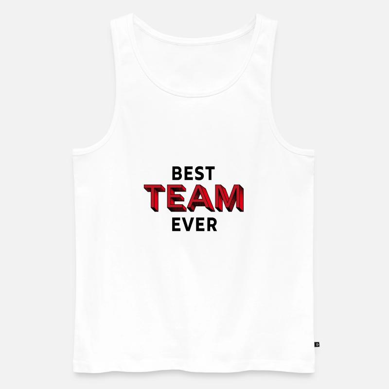Bestes Team - Männer Premium Bio Tank Top - Weiß