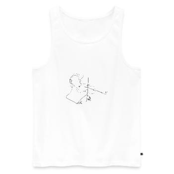 Geige - Männer Premium Bio Tank Top - Weiß - Vorne - Michal (187cm)