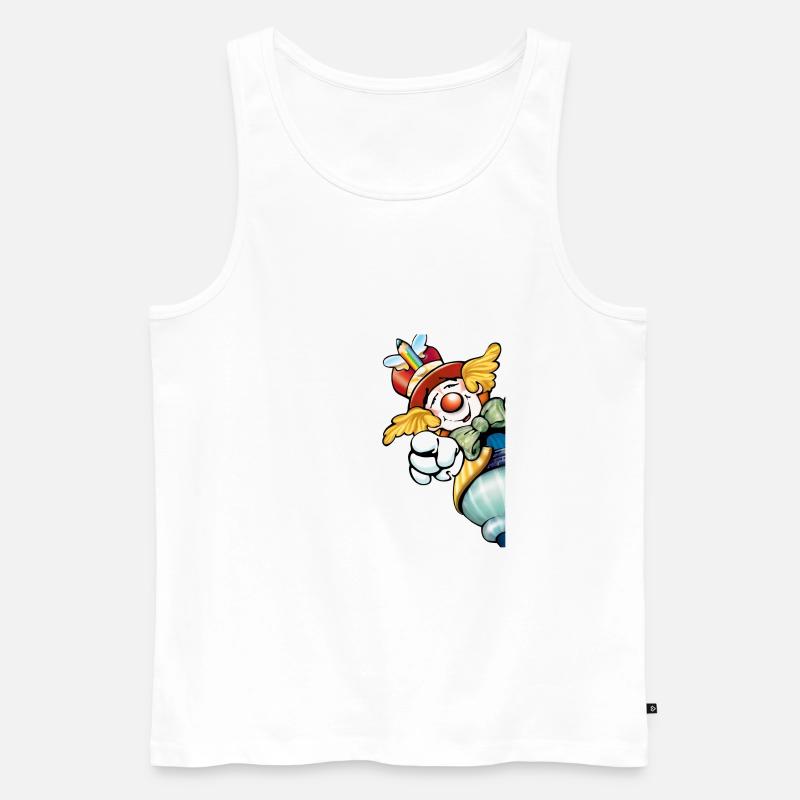 Bozo der Clown - Männer Premium Bio Tank Top - Weiß