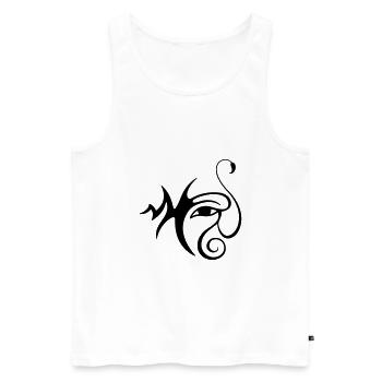 Œil-Scorpion 2 (monochrome) - Débardeur bio Premium Homme - blanc - Devant - Michal (187cm)