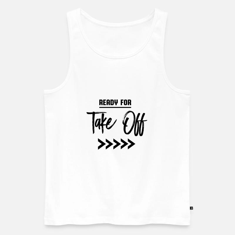 Ready for take off - Männer Premium Bio Tank Top - Weiß